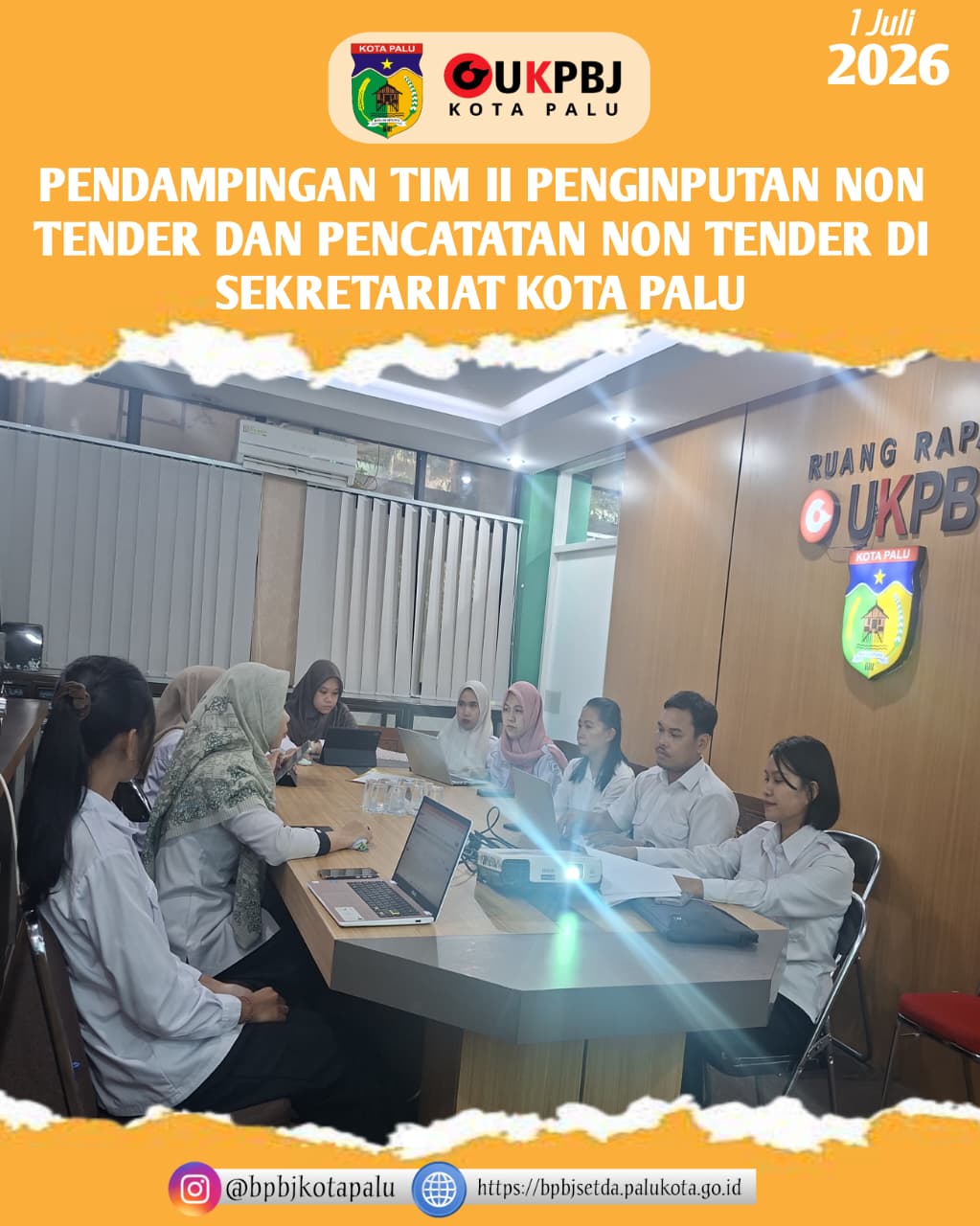 Pendampingan penginputan pencatatan non tender di opd-opd